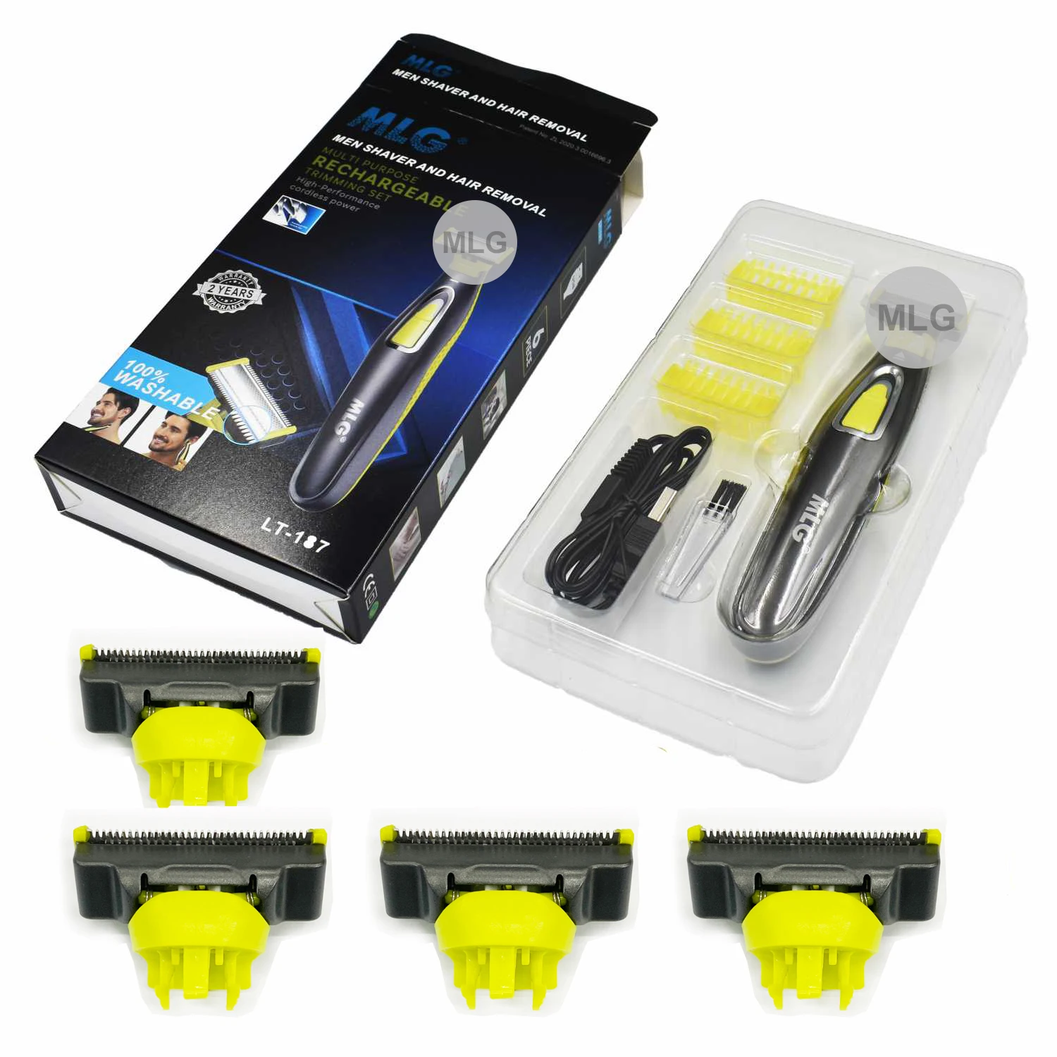 Men Beard Shaver Head Replacement Blade Beard Trimmer Shaver Blades Spare Parts for MLG One Blade Razor Shaver 6
