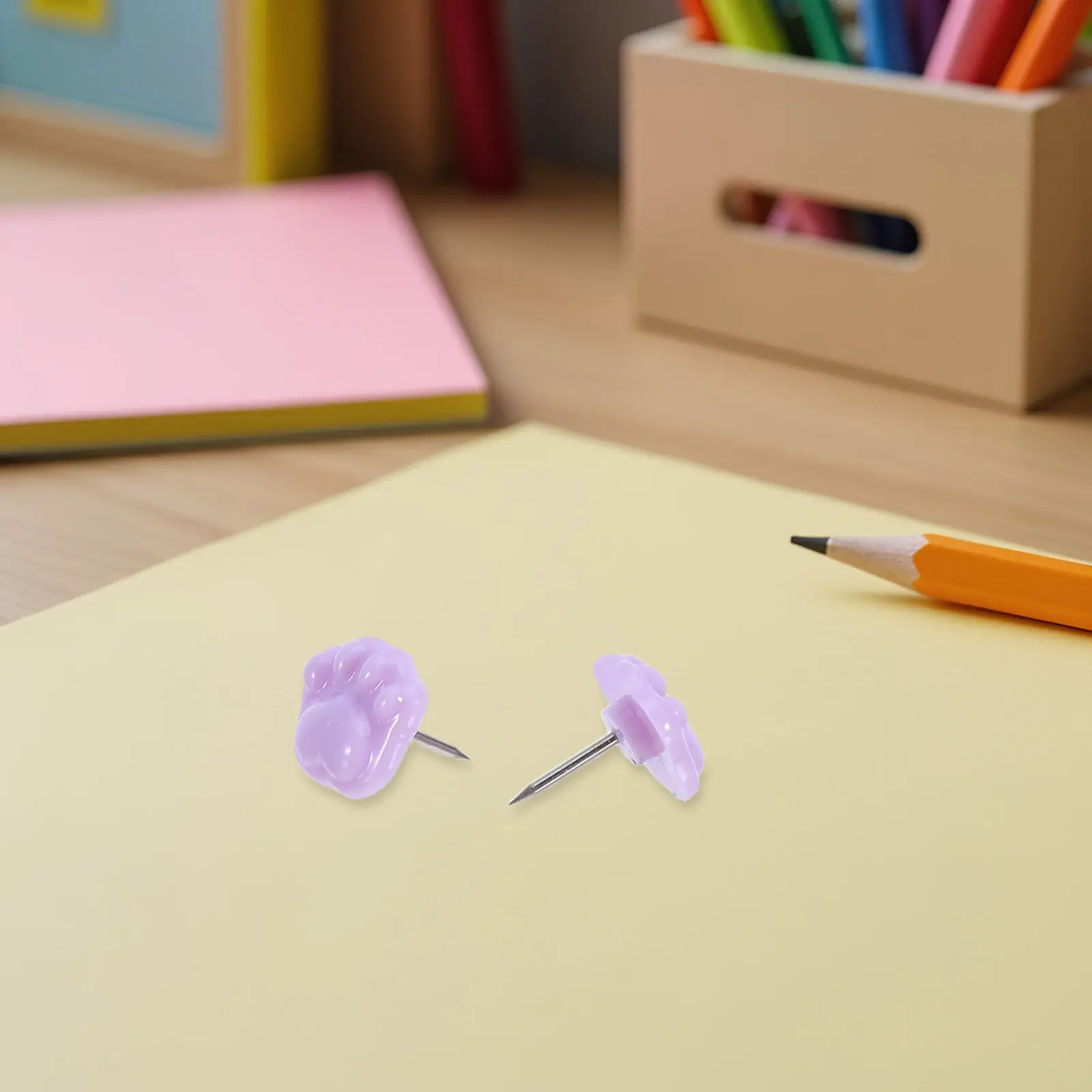 30개 귀여운 동물 발 모양 푸시핀, 튼튼한 금속 발톱 디자인 장 코르크보드 핀, 교실, 가정, 사무실 벽용