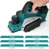 Cordless Rechargeable Electric Hand Planer Handheld Home DIY Wood Cutting Tool Woodworking Power Planer For Makita 18V Battery 6