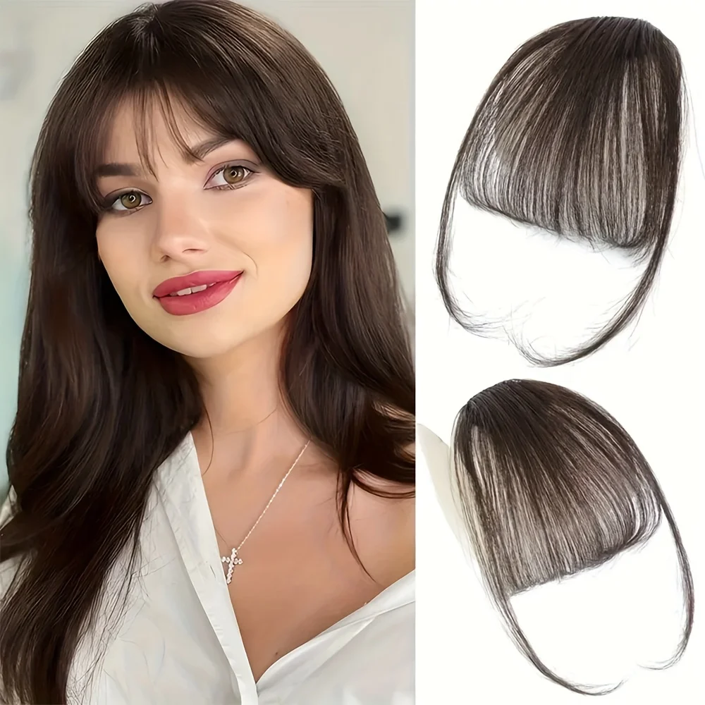 Synthetic Hair Bangs Clip-In With Sideburns wigs Fringe Fake hair piece Extensions for elegance women Daily Use Hair accessories
