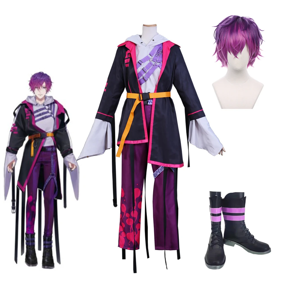 

NIJISANJI Uki Violeta Cosplay Costume Anime Dresses Christmas Halloween Carnival Party Man Woman Uniform Wig Shoes Suit