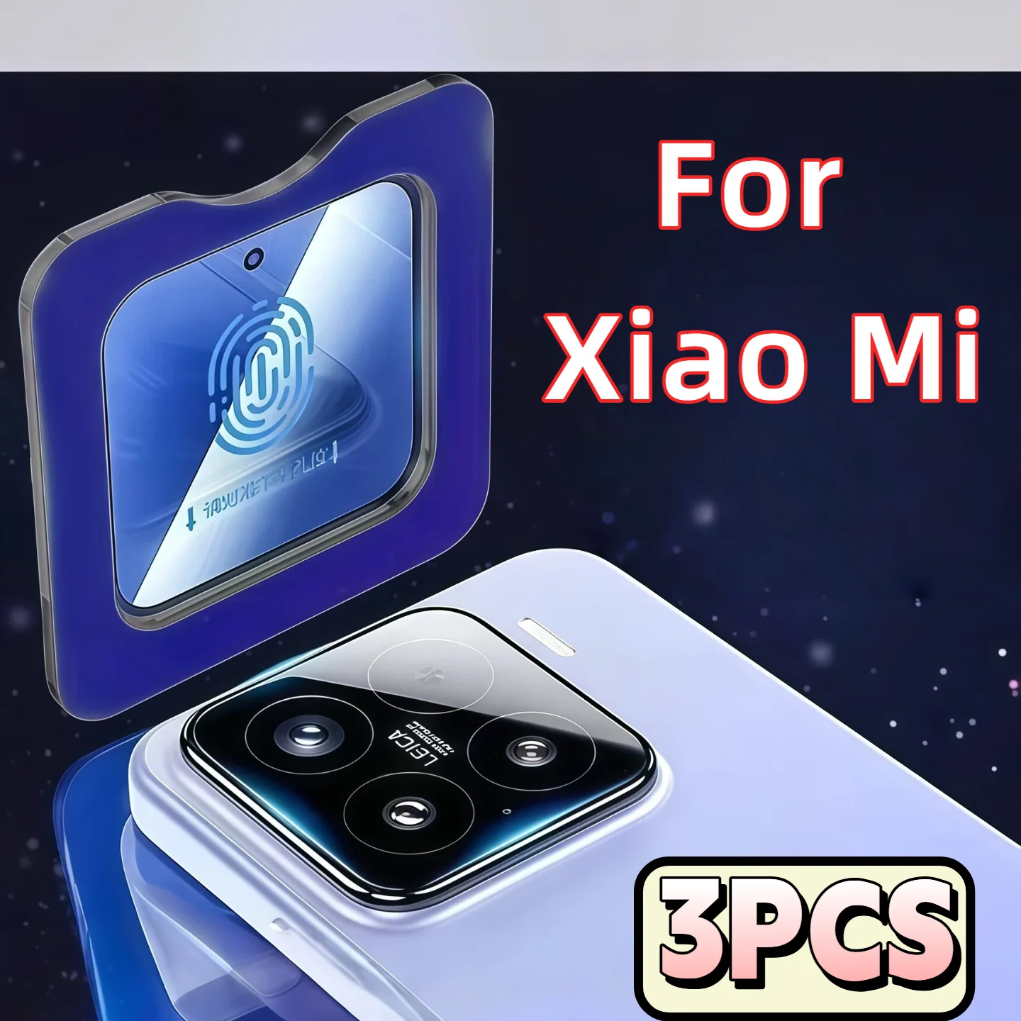 Film de protection pour appareil photo Ultra furtif Xiaomi 15 14 Pro, 3 pièces, Installation facile, Film de photographie anti-rayures