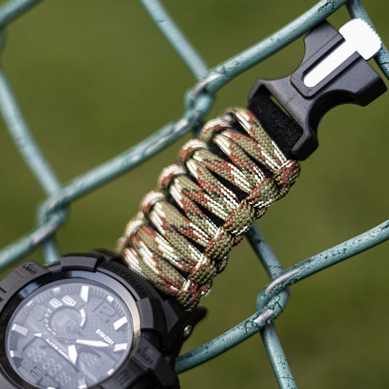 AIMES Orologi da uomo per sport all'aria aperta, impermeabile, militare, tattico, digitale, analogico, con data, multi funzione, con grande quadrante con allarme, cronometro per uomo, Blu e nero