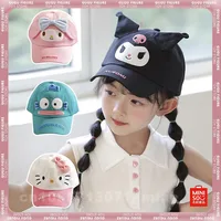 Sanrio Children's Baseball Caps Summer Sun Visor Kawaii Cartoon Cinnamoroll Trend New Sun Visor Parent-child Birthday Gift New 1