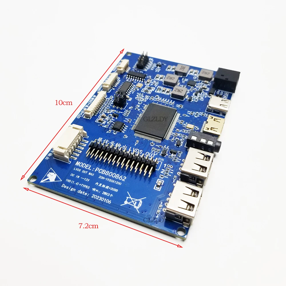 HD LCD Controller Board For 9.7" LP097X02 / LTN097XL01 Panel – Converts To HDMI/VGA/AV – 1024x768 Resolution