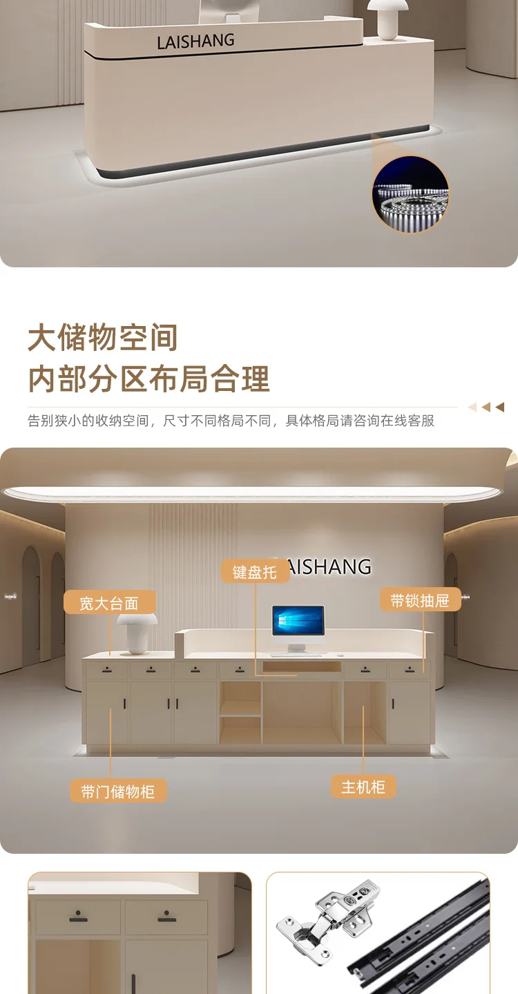 Description Picture 3 of itemCashier Lectern Bar Counter Reception Restaurant Tables Checkout Shop Counter Pulpitos Retail Kassentisch Office Desk Furniture