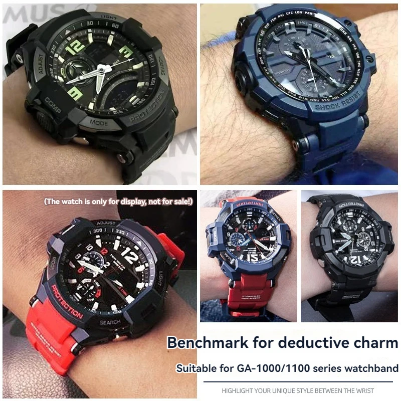 Sport Waterproof Silicone Watch Strap in Black and Orange
