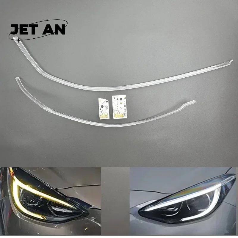 For Infiniti QX30 Q30 2017-2019 Car DRL Headlight Light Guide Strip Daytime Running Light Tube Bar Angel Eye
