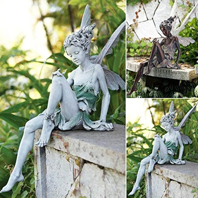 

Creative Garden Ornaments Outdoor Fairy Statue Garden Ornament Resin Craft Landscaping Yard Garden Decoration Statue