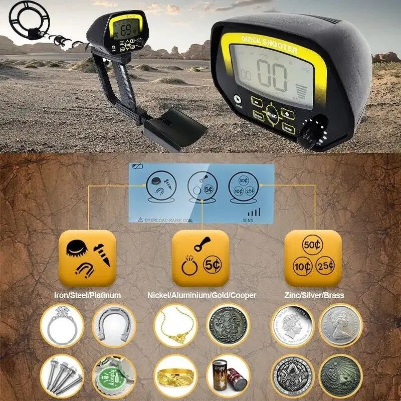MD4060 Metal Detector High Sensitivity MD4060 Underground Metal Detector Gold Digger Treasure Portable Hunter Detector Adjustabl 6