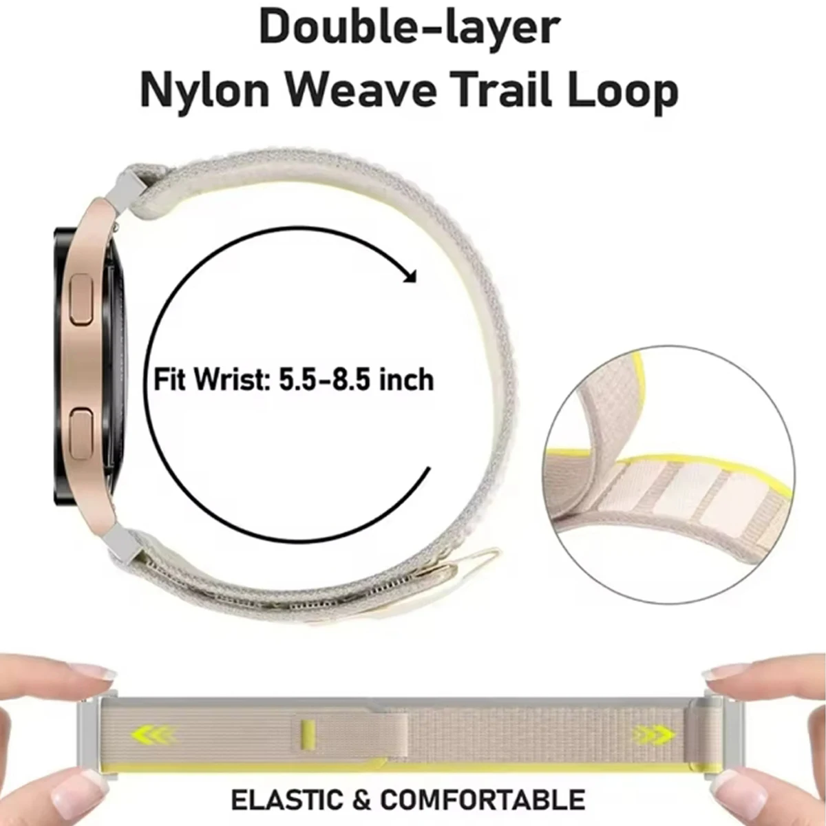 Nylon Loop Strap - Quick Adjustable Band (20mm/22mm)