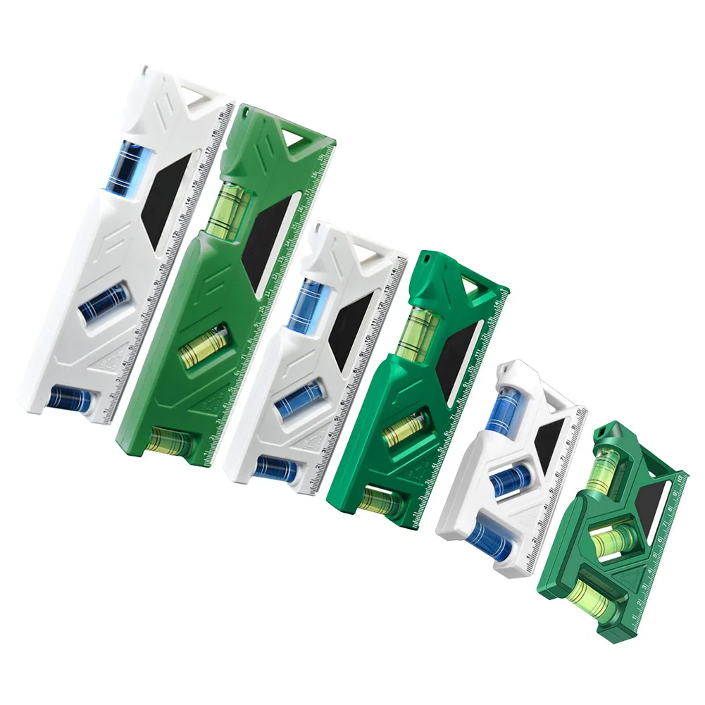 Portable Magnetic Pocket Level Gauge Mini Protractor With Metric Ruler 3 In 1 Precise Measurement Vertical/horizontal/4 Angle Measuring Tool