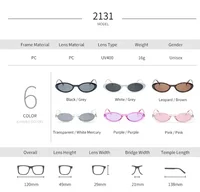 Сексуальные маленькие овальные женские солнцезащитные очки 2025, новые модные леопардовые коричневые популярные солнцезащитные очки, женские ретро красочные солнцезащитные очки — изображение 6