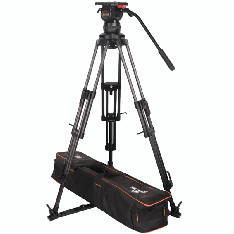 

2022 Photographic Equipment Jiepai V15 Pro Professional Broadcast Heavy Duty Video Camera Tripod With 100mm Bowl