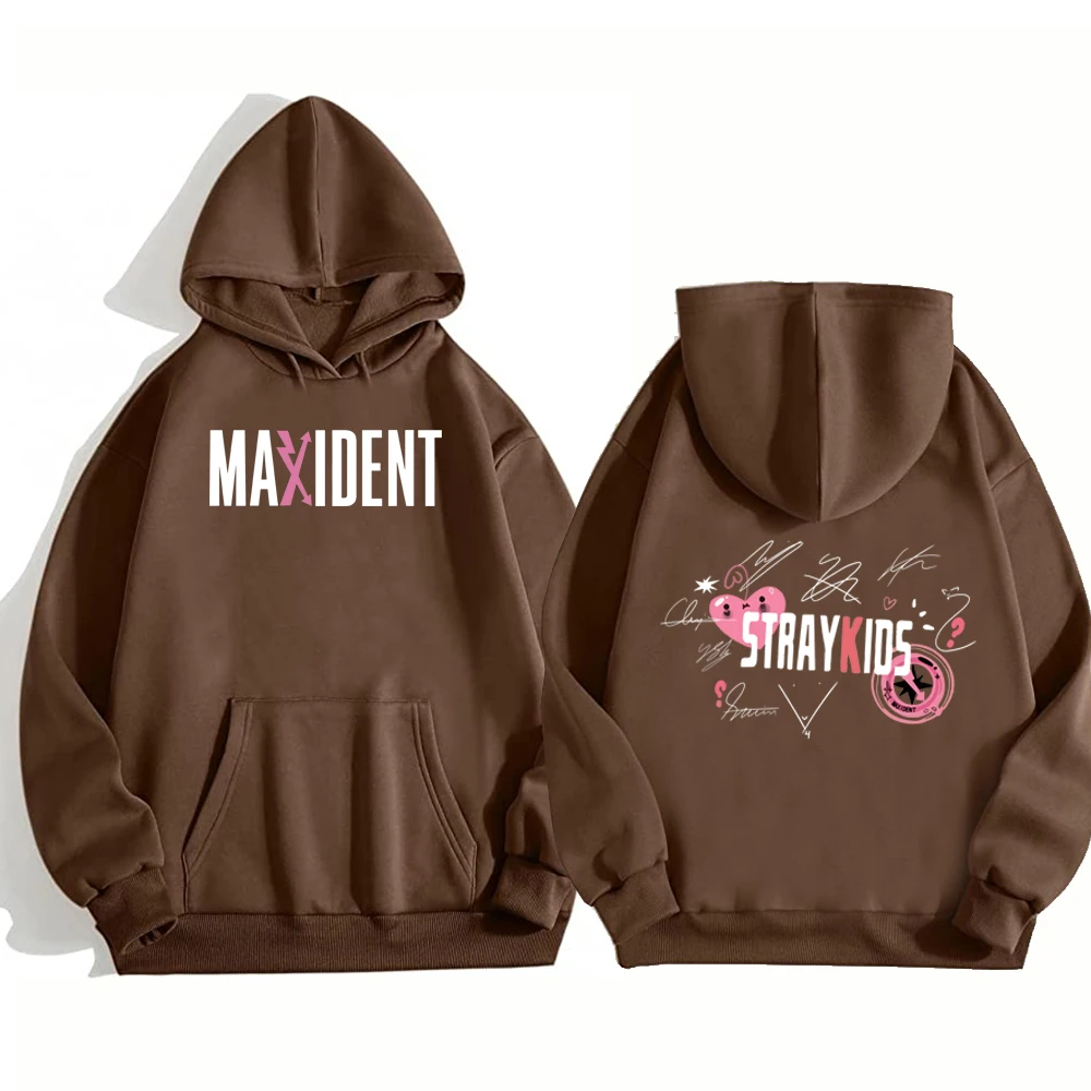 Stray Kids Maxident Hoodie Hommes Femmes Pullover Manches Longues