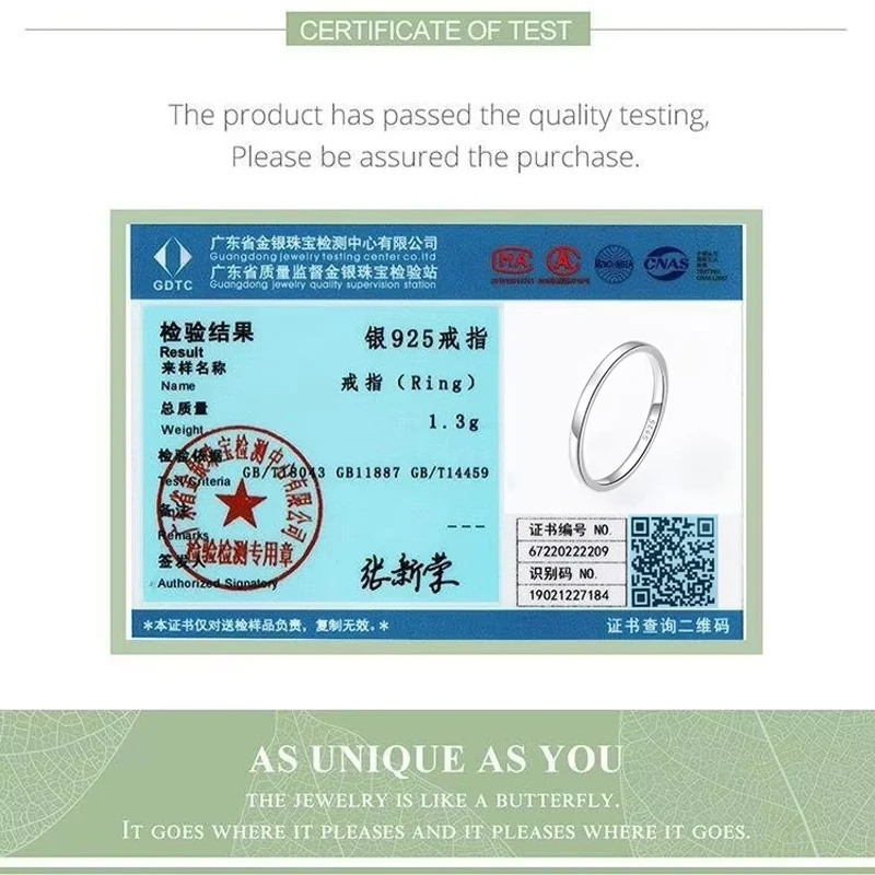 925 Sterling Silver Ring for Women Wedding Gift