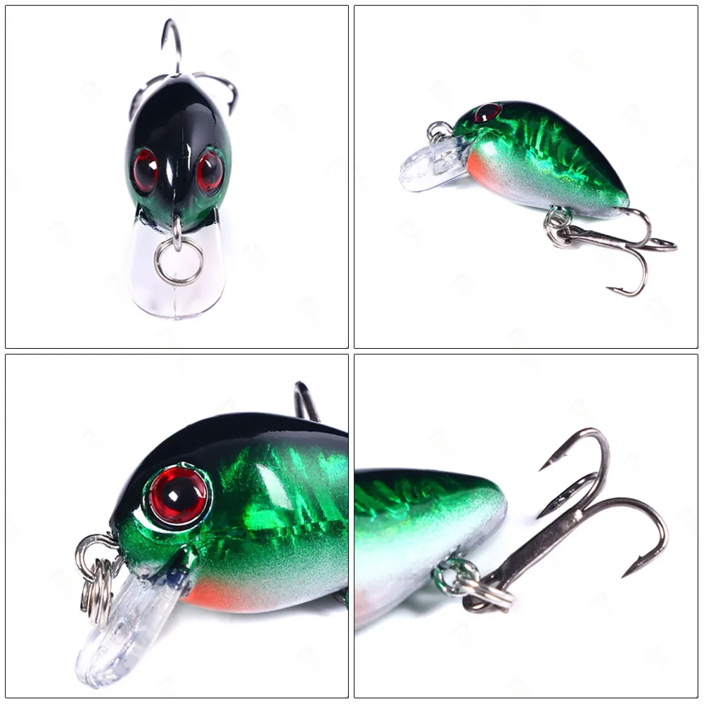 10pcs Micro Fishing Lures Crankbaits Baits Crank Baits Topwater Lures For  Bluegill Trout Perch With Tackle Boxes Fishing Kit