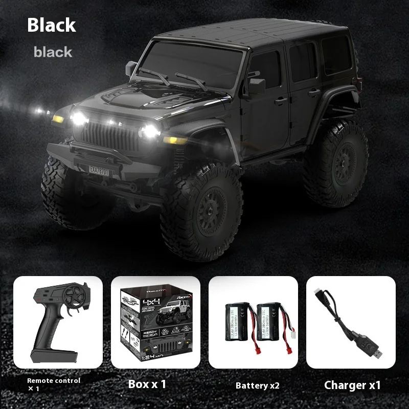 Cool Wrangler Climbing Car Rc 4wd Remote Control Car Adult Professional Full Scale 1:24 Off Road Vehicle Toy Model Ornament Gift 4