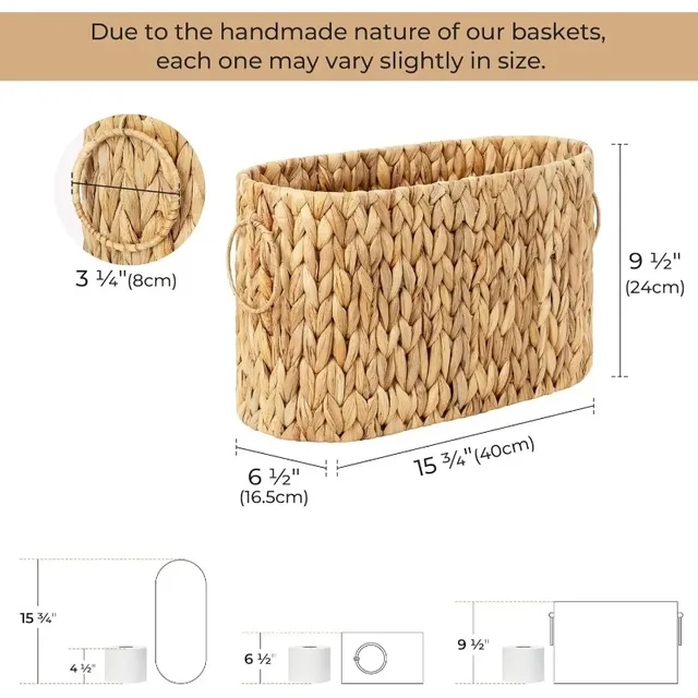 Wicker Toilet Paper Storage Basket 2