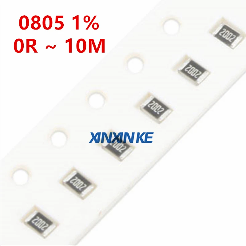 100pcs 0805 1% SMD resistor 0R ~ 10M 1/4W 0 1 10 100 150 330 ohm 1K 2.2K 10K 100K 0R 1R 10R 100R 150R 220R 330R 1M 10M 22K 30K