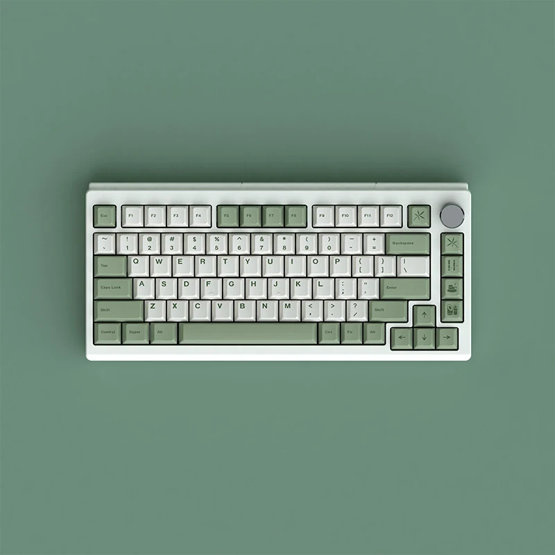 1 Set Bamboo Forest Keycaps Pbt Dye Subbed Key Caps Cherry Profile Warm White Keycap Per 61 64 68 980 75 87 Hhkb Gmk Botanical