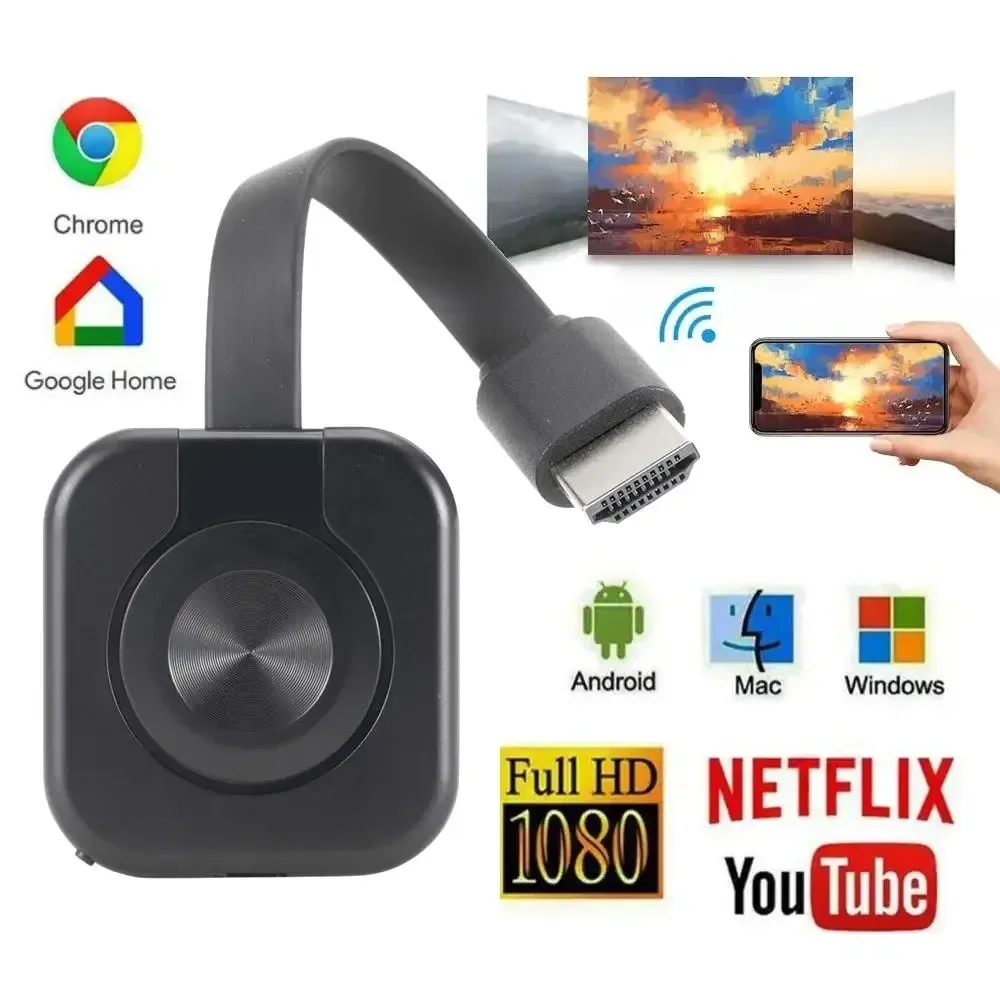WiFi Receiver Audio Video Transmitter Phone Projector HDMI Mirroring Screen Display Adapter For iOS Android PC TV Receiver   4.2