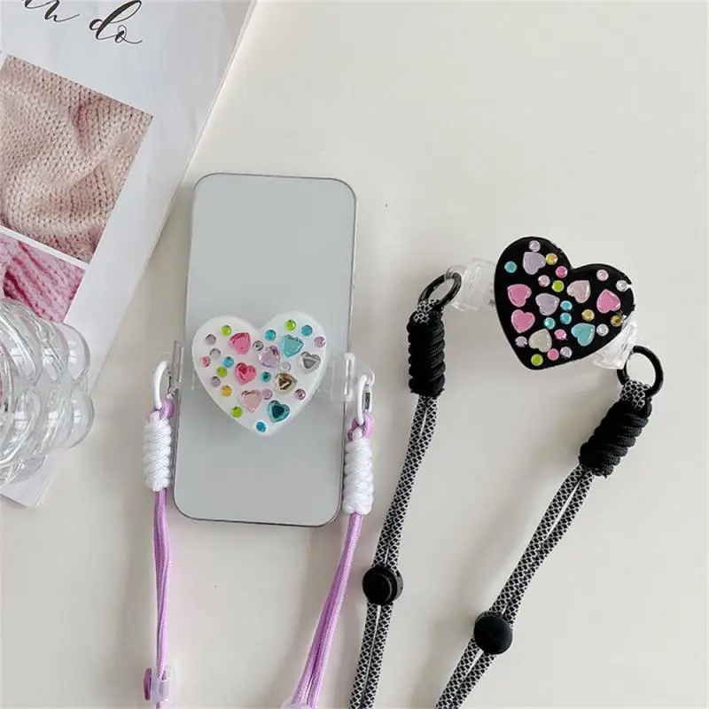 RYRA Love Shape Mobile Phone Back Clip Hanging Neck Mobile Phone Case Anti-drop Cell Phone Strap Rope Adjustable Pho