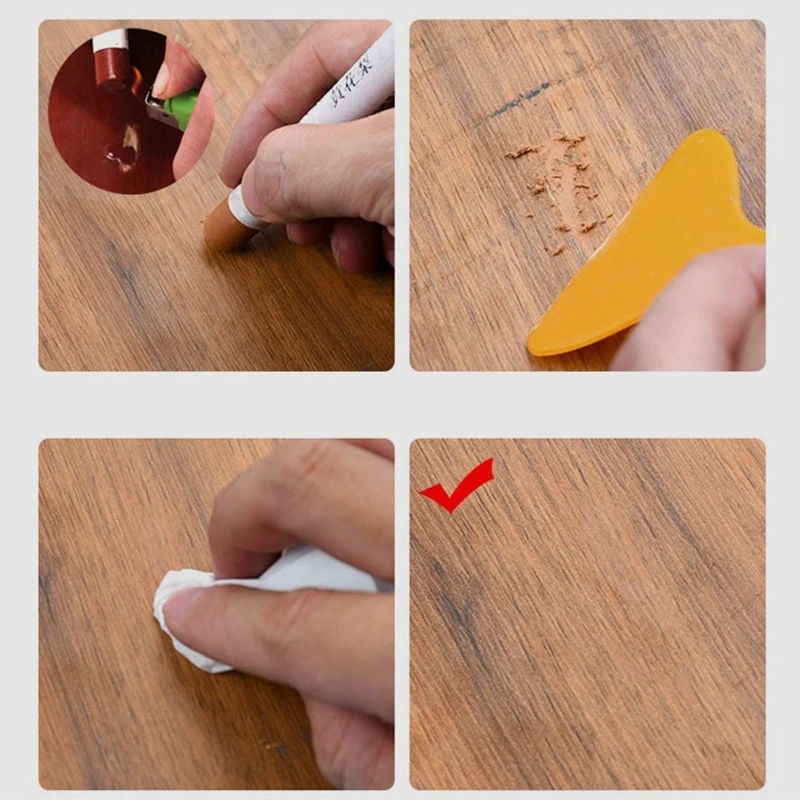 Wax Wooden Furniture Floor Repair Pens Damaged Scratch Wood Patch Paint Crayons Waterproof Renovate Materials for Home Supplies furniture beeswax spray