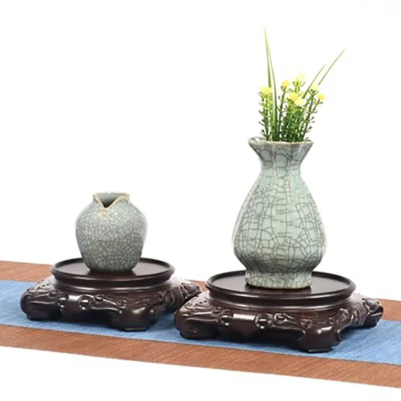 Solid Wood Bracket Decorations, Strange Stones, Tea Pot, Bonsai Vase, Flower Pot, incense burner, Buddha Statue, Circular Base