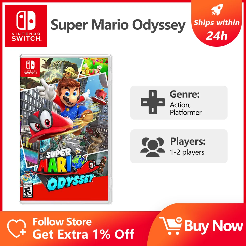 Super Mario Odyssey Nintendo Switch gry przygoda platformówka gatunek akcji TV Tabletop tryb dłoni do przełączania konsoli OLED Lite 1 Super Mario Odyssey Nintendo Switch gry przygoda platformówka gatunek akcji TV Tabletop tryb dłoni do przełączania konsoli OLED Lite 1