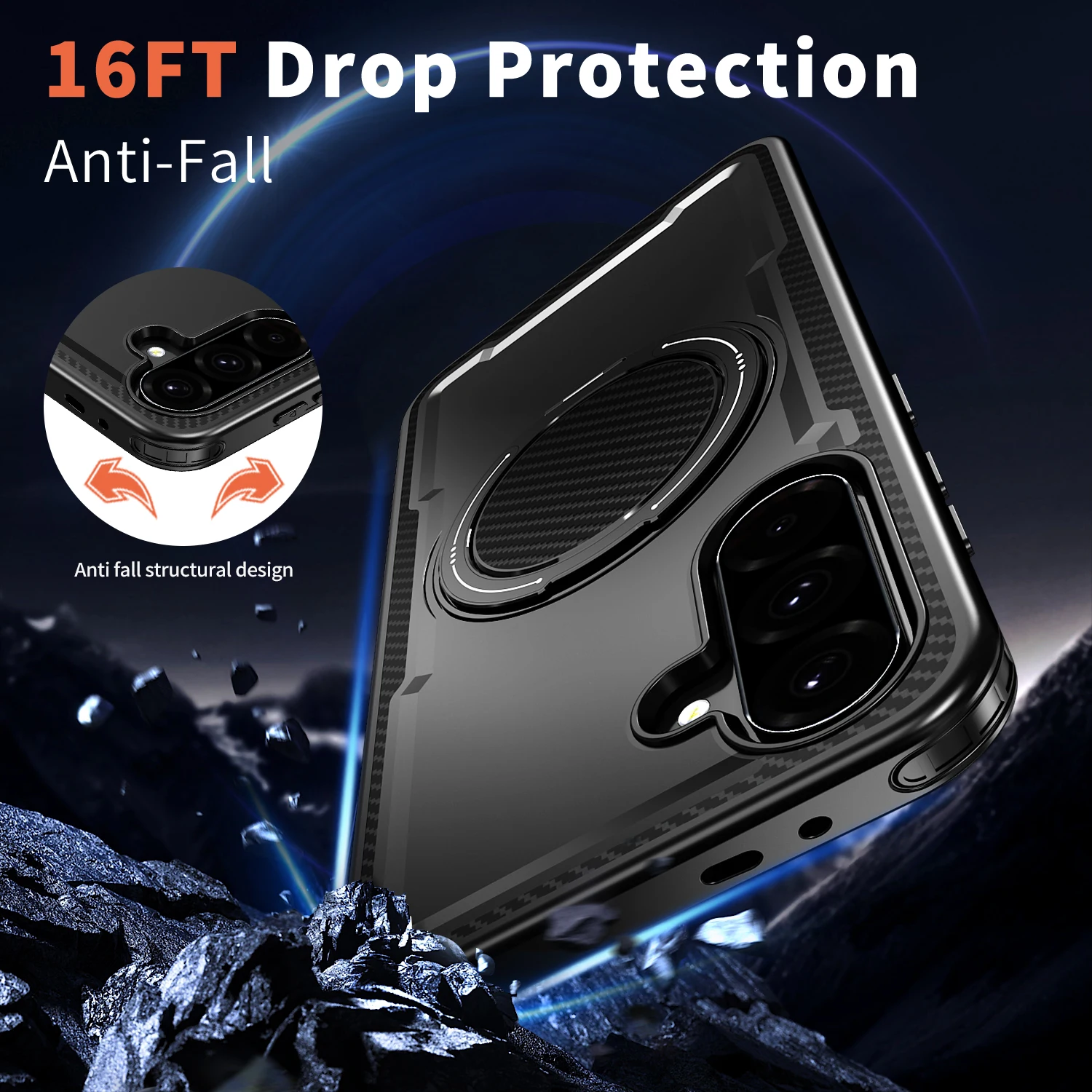 360° Rotating Magnetic Metal Bracket Phone Case