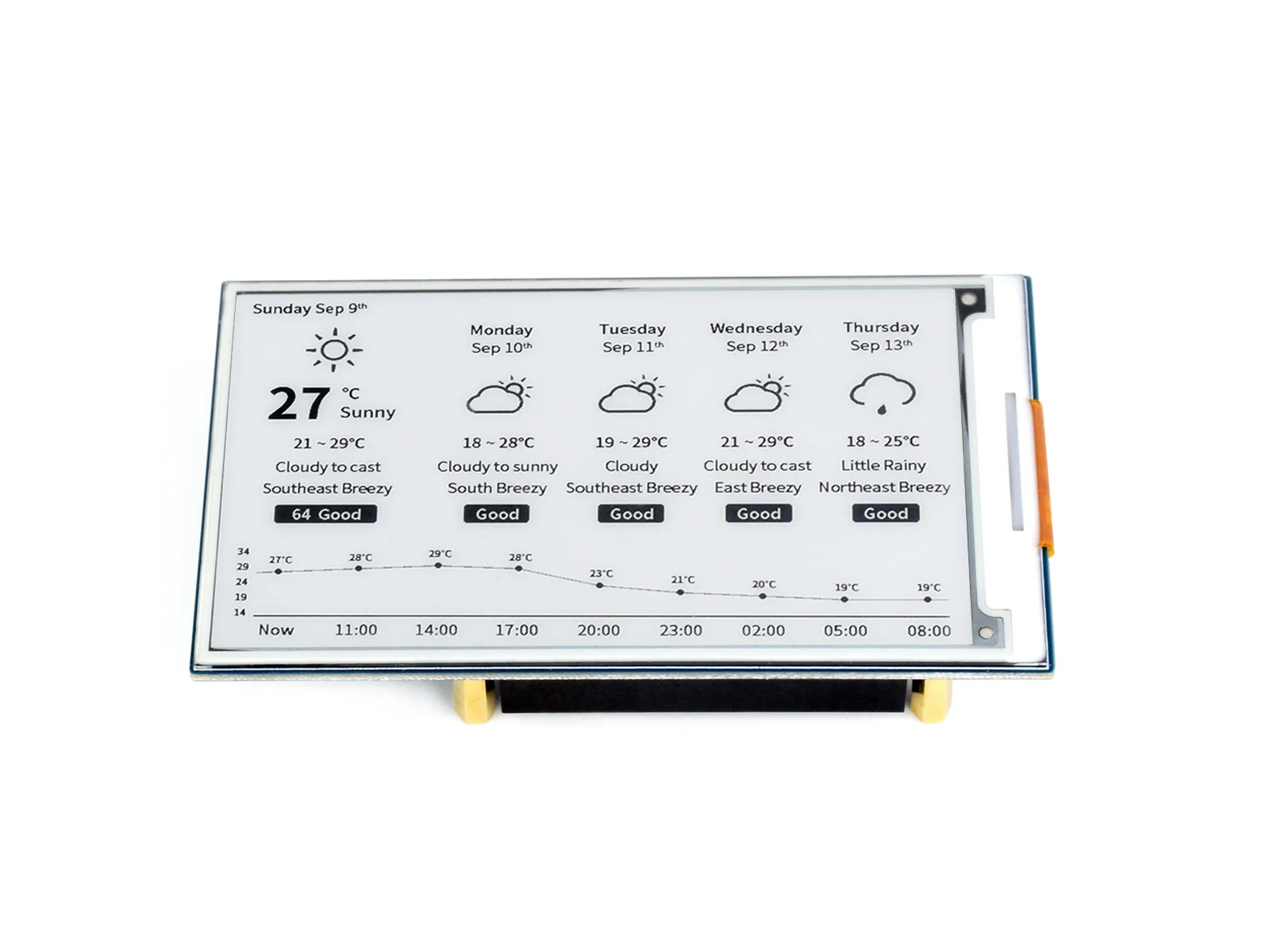 Waveshare-e-paper Display Hat 4.26 Polegada 800×480 Preto Branco Interface Spi Baixa Potência Raspberry pi Jetson Nano Arduino Stm3