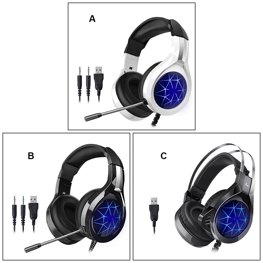 

Breathing Light Gaming Headset Noise Cancelling Computer Headphone Earphone