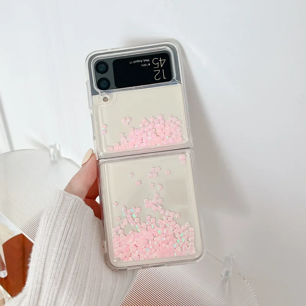 Quicksand Love Heart Glitter Fluorescence Luminous Case