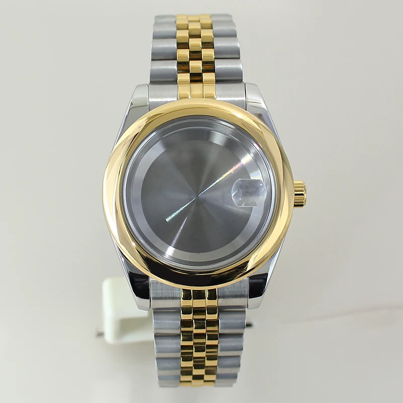 High-Quality 36mm/39mm Steel Watch Case with Sapphire Glass Bracelet