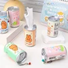 Portable Canned Wet Wipes for Children Cleaning Cloths with Creative Cartoon Chain Cute Small Bell Barreled Cans 30 Sheets 2
