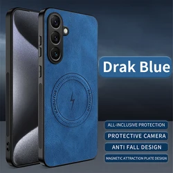 Leather Phone Case - Sleek and Stylish Cover for Galaxy S23 Ultra (Blue)