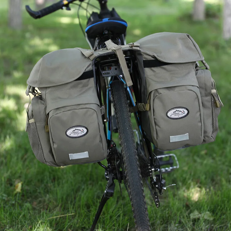 Bicycle Bag 50L Nylon Bike Bag Rear Rack Trunk Bike Luggage Back