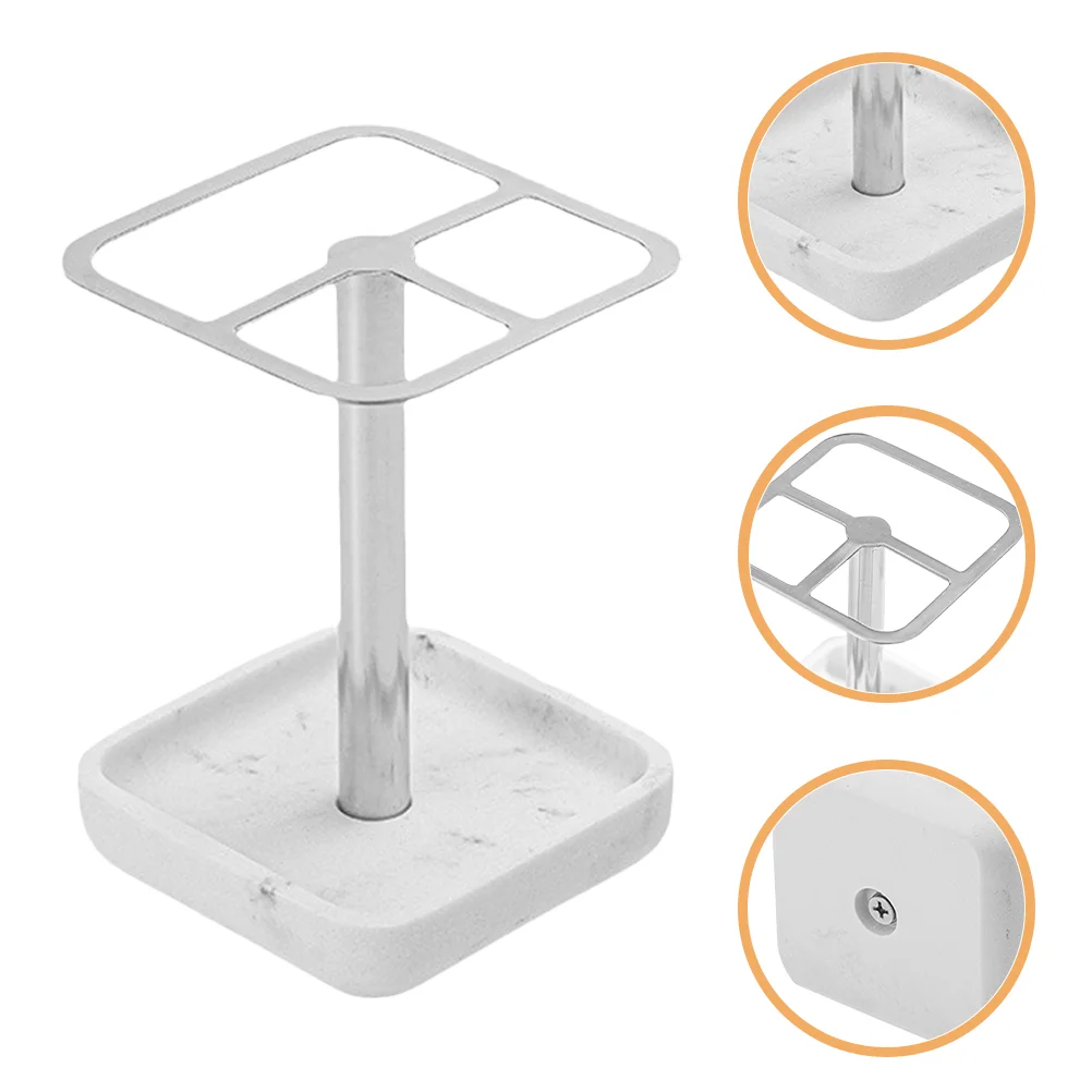

Bathroom Toothbrush Holder Makeup Brush Stand Stainless Steel Toothpaste Storage Rack
