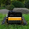 Customized super long driving range cut dry grass rc lawn mower with Gasoline generator 19inch remote flail mower for Farm Dam 2