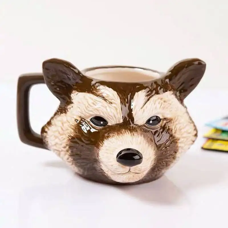 Galaxy Rocket Raccoon Shape Ceramics Mugs Coffee Mug Milk Tea Office Cups Drinkware The Best Birthday Gift For Friends