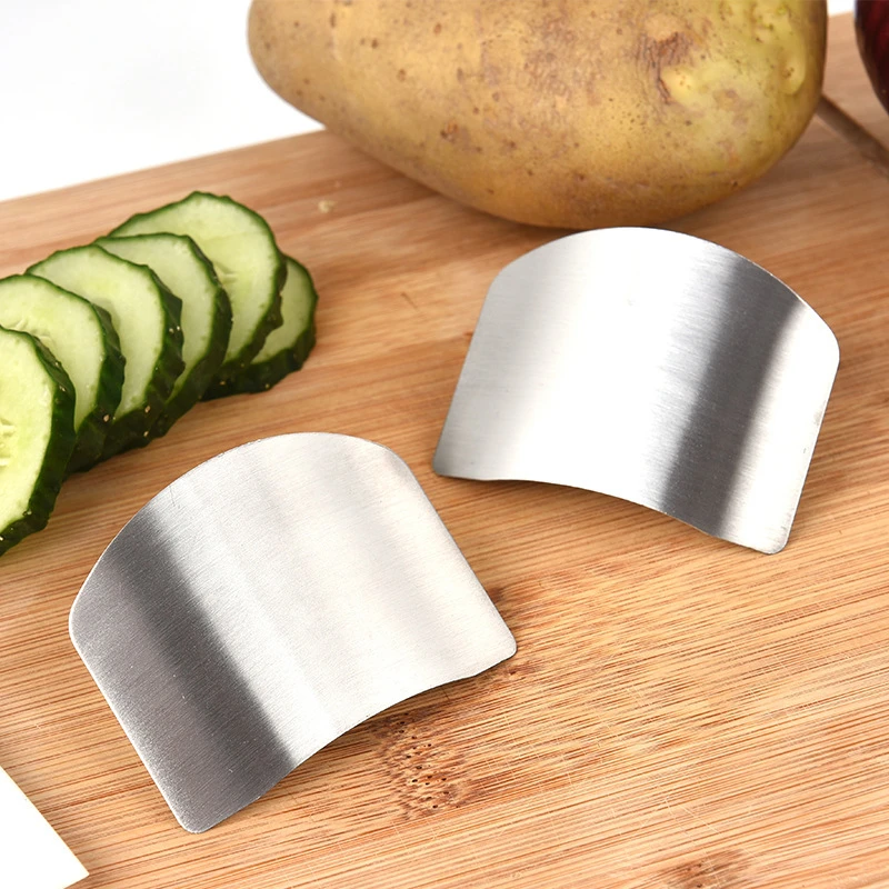 Finger Protector Finger Guard Stainless Steel Finger Guard Finger Hand Cut Hand Protector Knife Cut Protection Tool Kitchen Cooking Knives Accessories
