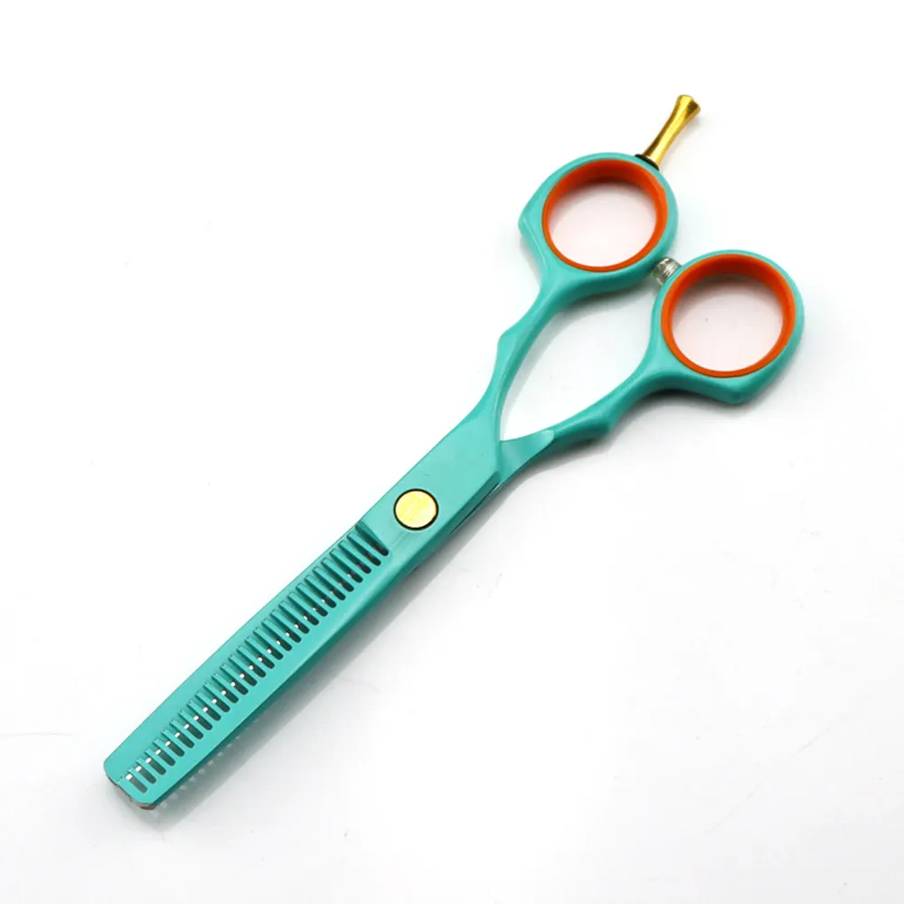 전문 일본 440c 5.5 ''옅은 녹색 가위 머리 가위 이발 가위 절단 가위 미용 가위