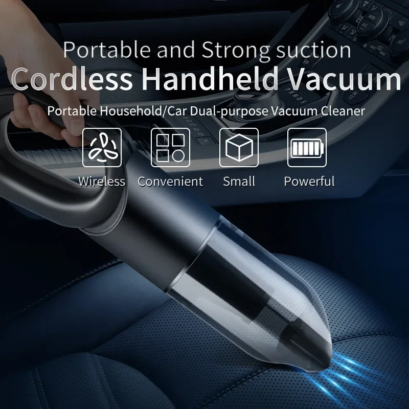 Wireless Car Vacuum High Suction Handheld Portable