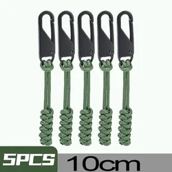 Colorful Detachable Zipper Pullers for Travel Bags & Backpacks (Green - 5pcs)