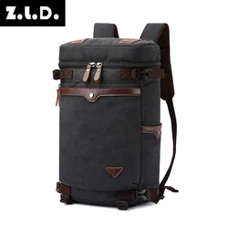 Canvas backpack outdoor backpacks black rucksack for work multi-function laptop backpack men hand bag shoulder bag bag