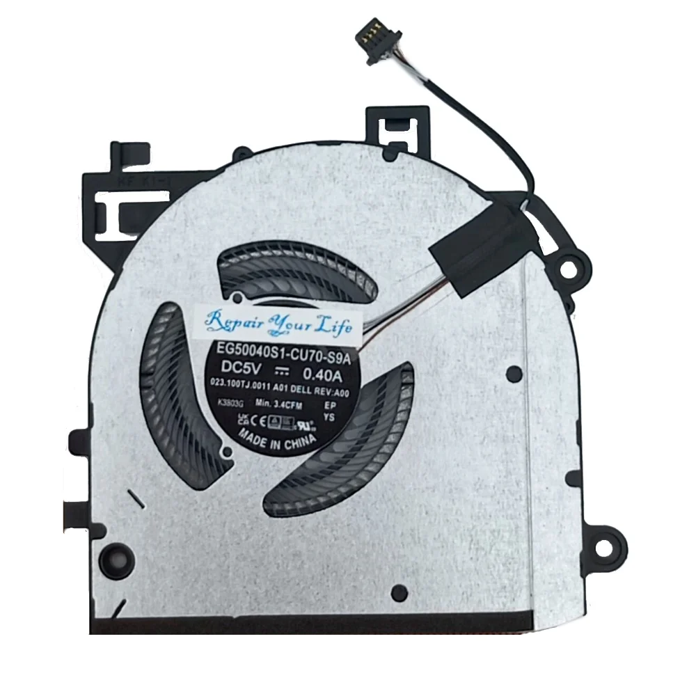 DELL Latitude 13 5340 2-in-1 노트북 PC CPU 쿨러 라디에이터 EG50040S1-CU70-S9A 09WH82 023.100TJ.0011 용 노트북 냉각 팬