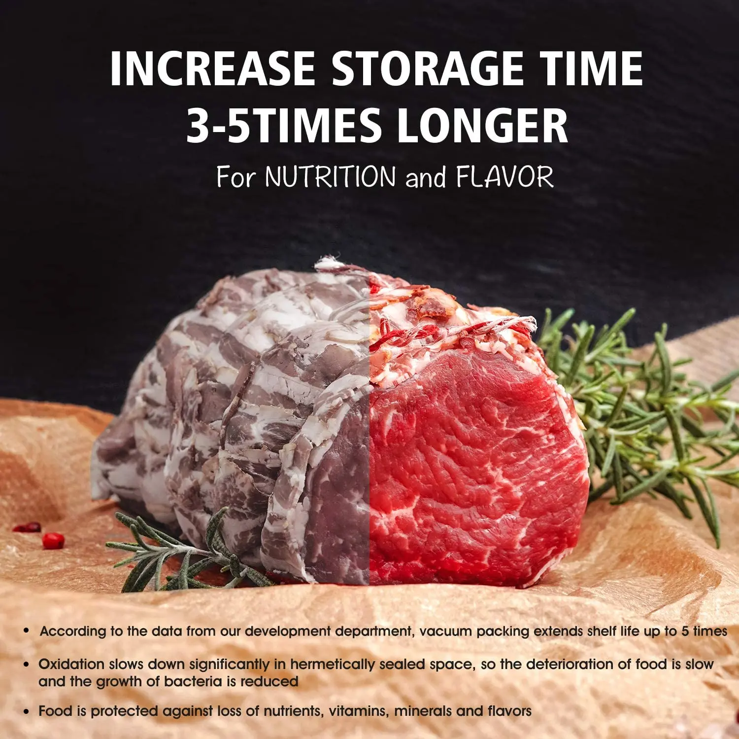 Premium Sous Vide Vacuum Sealer Roll Bags for Food Storage and Preservation