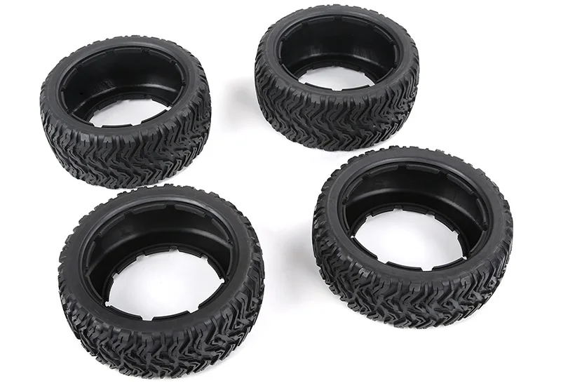

FVITEU Rubber Front and Rear On Road Wheels Tires Skins Kit For 1/5 HPI Rovan Rofun Baja 5T/5SC/5FT Truck King Motor
