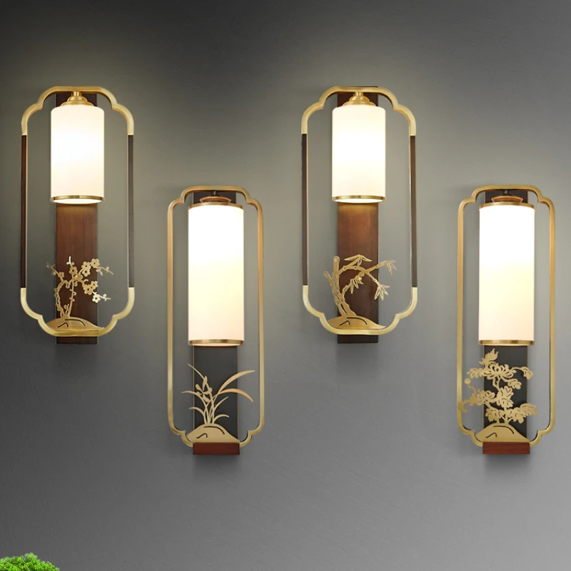 

Wall Corridor Aisle Stairs Bedroom Bedside Lamp Bathroom Entrance Plum Blossoms Orchids Bamboo and Chrysanthemum